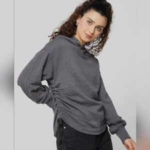 Aerie Charcoal Hoodie with Side Ties